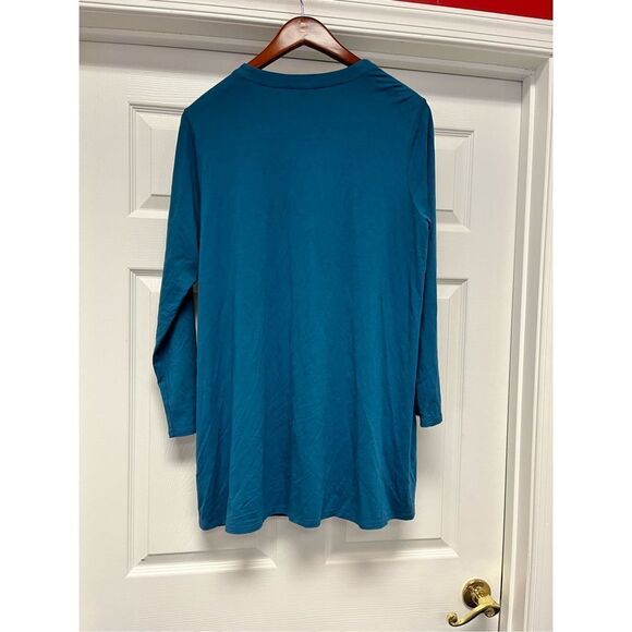 J. Jill Wearever Teal Blue Long Pocket Cardigan sz 1X EUC - Picture 5 of 7